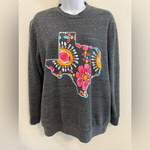 Texas True Threads Heather Gray Sweatshirt Medium